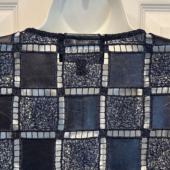 Frank Lyman Navy‎ Blue Patchwork Design Zip Up Jacket Size Small - Picture 9 of 12